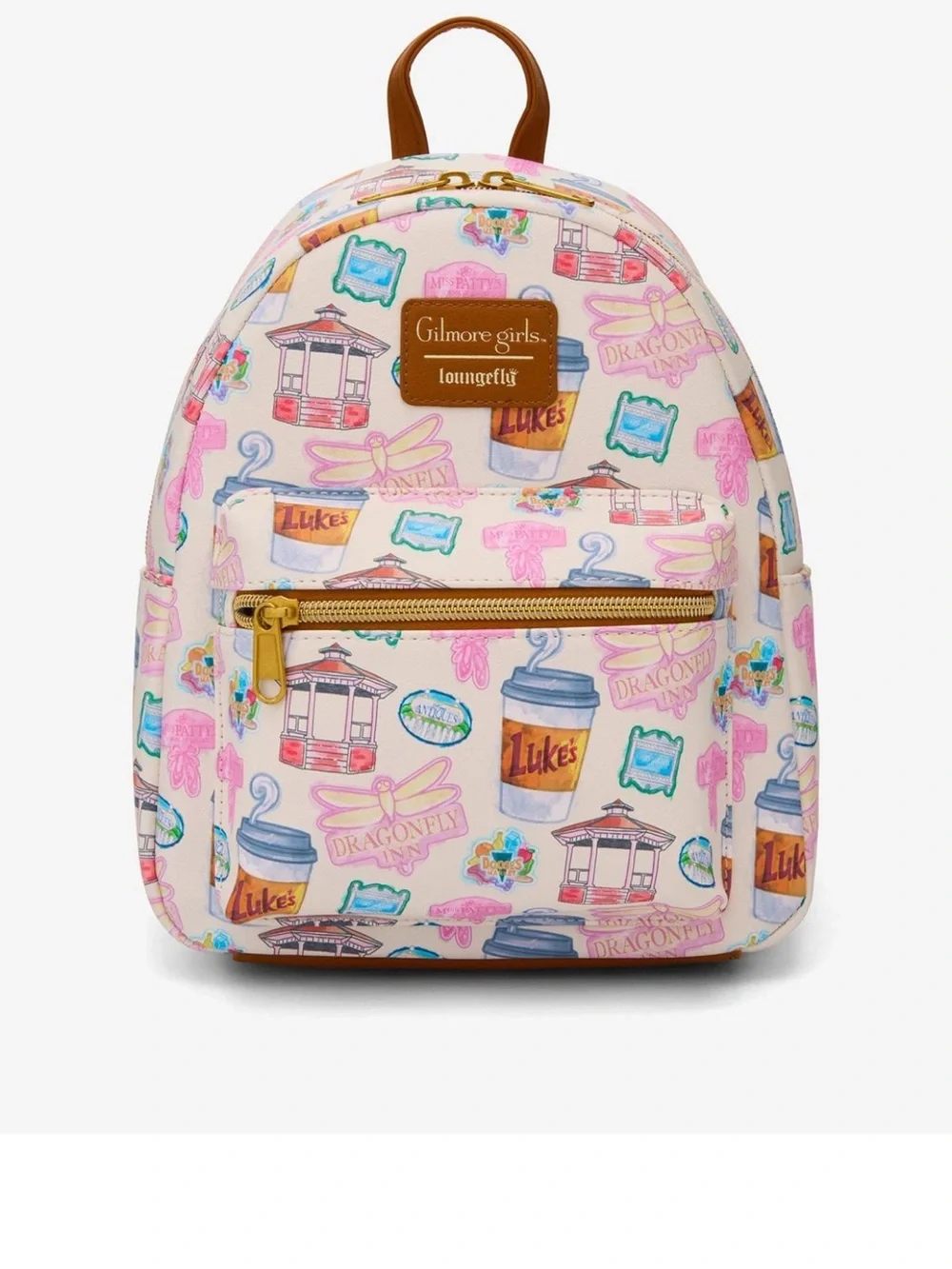 Loungefly Pink Gilmore Girls Patterned Mini Backpack